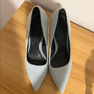 Zara Elegant Gray Pointed Heels